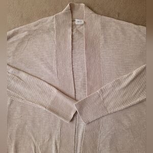 Gap Women Cream/White Striped Open Front Cardigan Size XS